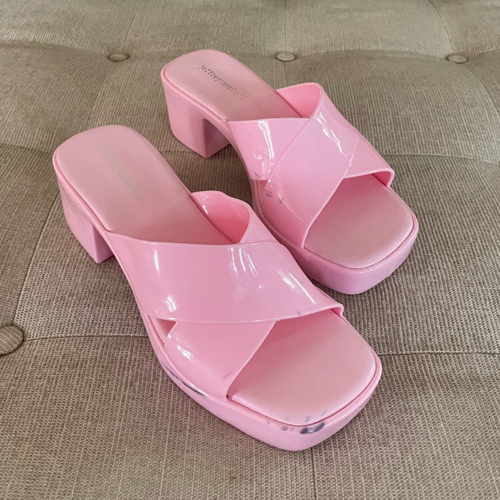 Jeffrey Campbell Barbie pink slip on heels